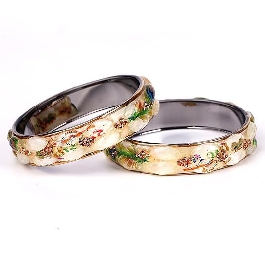 Multicolor Glass Traditional Bangles for Women