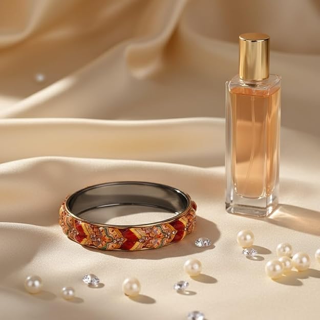 Set of 2 Printed Flower Ethnic Bangles for Women