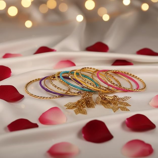 Set of 2 Traditional Multicolor Bangles for Women