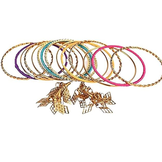 Set of 2 Traditional Multicolor Bangles for Women