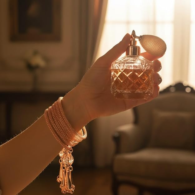 Set of 8 Ethnic Shimmer Rose Gold Bangles for Women