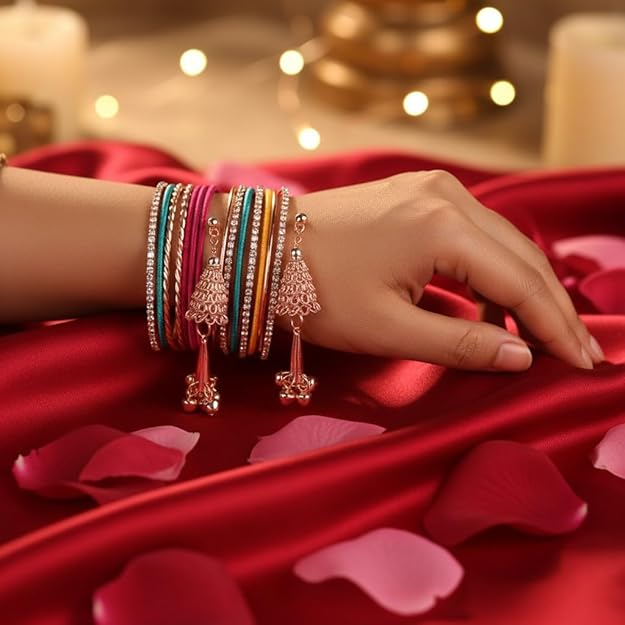 Set of 2 Multicolor Ethnic Stylish Bangles for Women