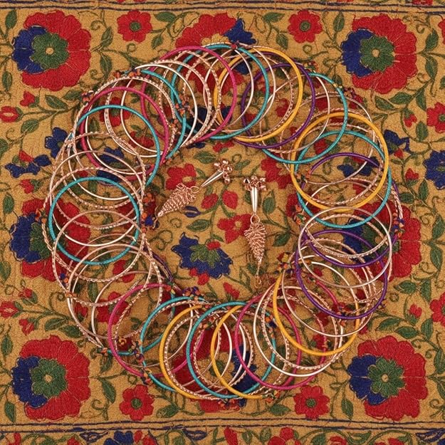 Set of 2 Multicolor Ethnic Stylish Bangles for Women