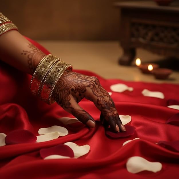 Set of 2 Traditional Gold Metal Ethnic Bangles for Women