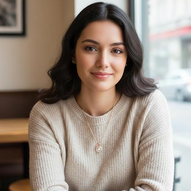 Rose Gold Deer Shaped Pendant Necklace for Women