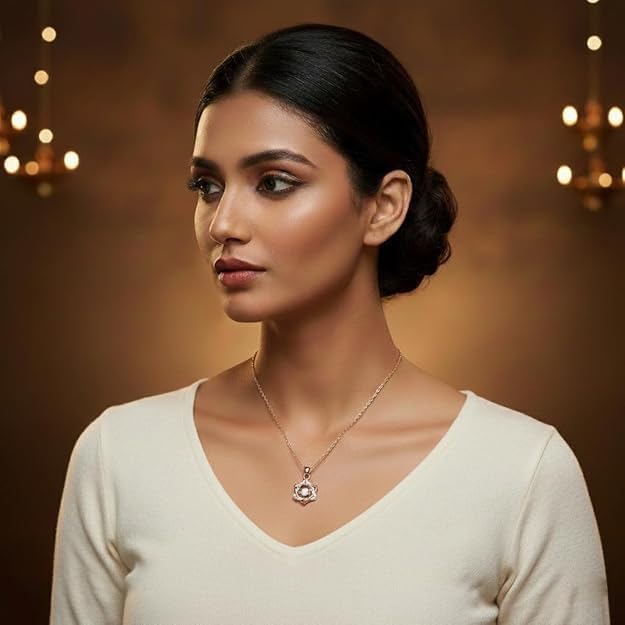 Rose Gold Star Shaped Pendant Necklace for Women